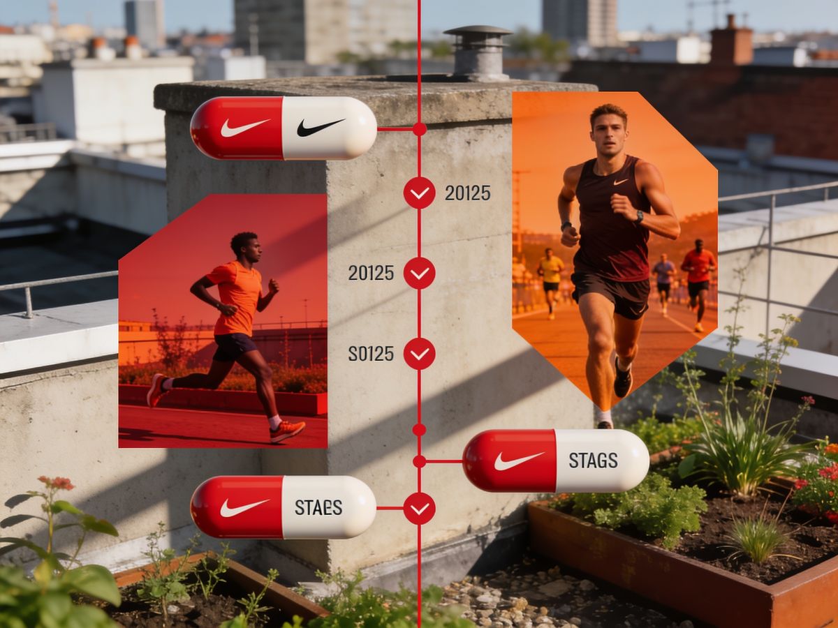 Nike marathon campaign on the rooftop garden
